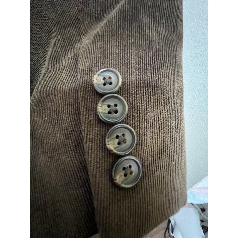 Lauren Ralph Lauren Mens Brown Corduroy Blazer Paisley Lining Sport Coat 40R - Picture 3 of 16